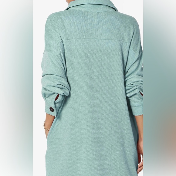 Cozy Slouchy Jacquard Oversized Jacket - Picture 3 of 4